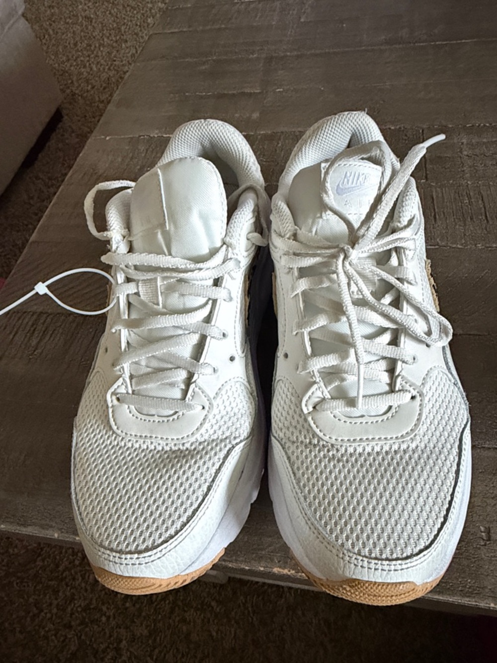Nike Women's Cream Sneakers with Leopard Swoosh - Picture 10 of 10